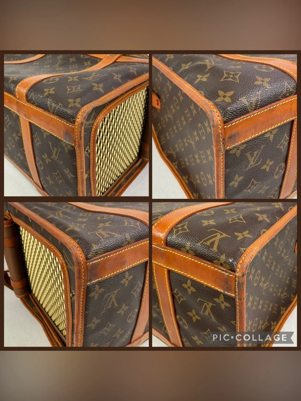 Louis Vuitton Monogram Sac Chien 40 Pet Carrier Dog Bag With Shoulder Strap
